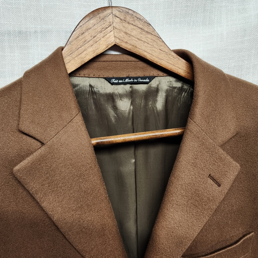 Jack Victor Cashmere Loro Piana Italian Single Breasted Dark Camel Blazer - Picture 11 of 14